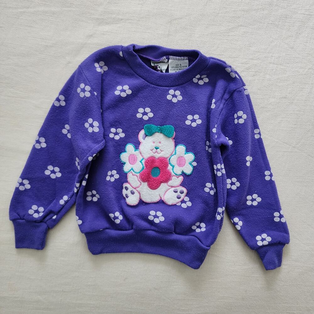 Vintage Bear Floral Crewneck 4t
